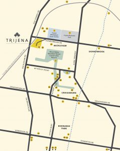 Trijena Location Map